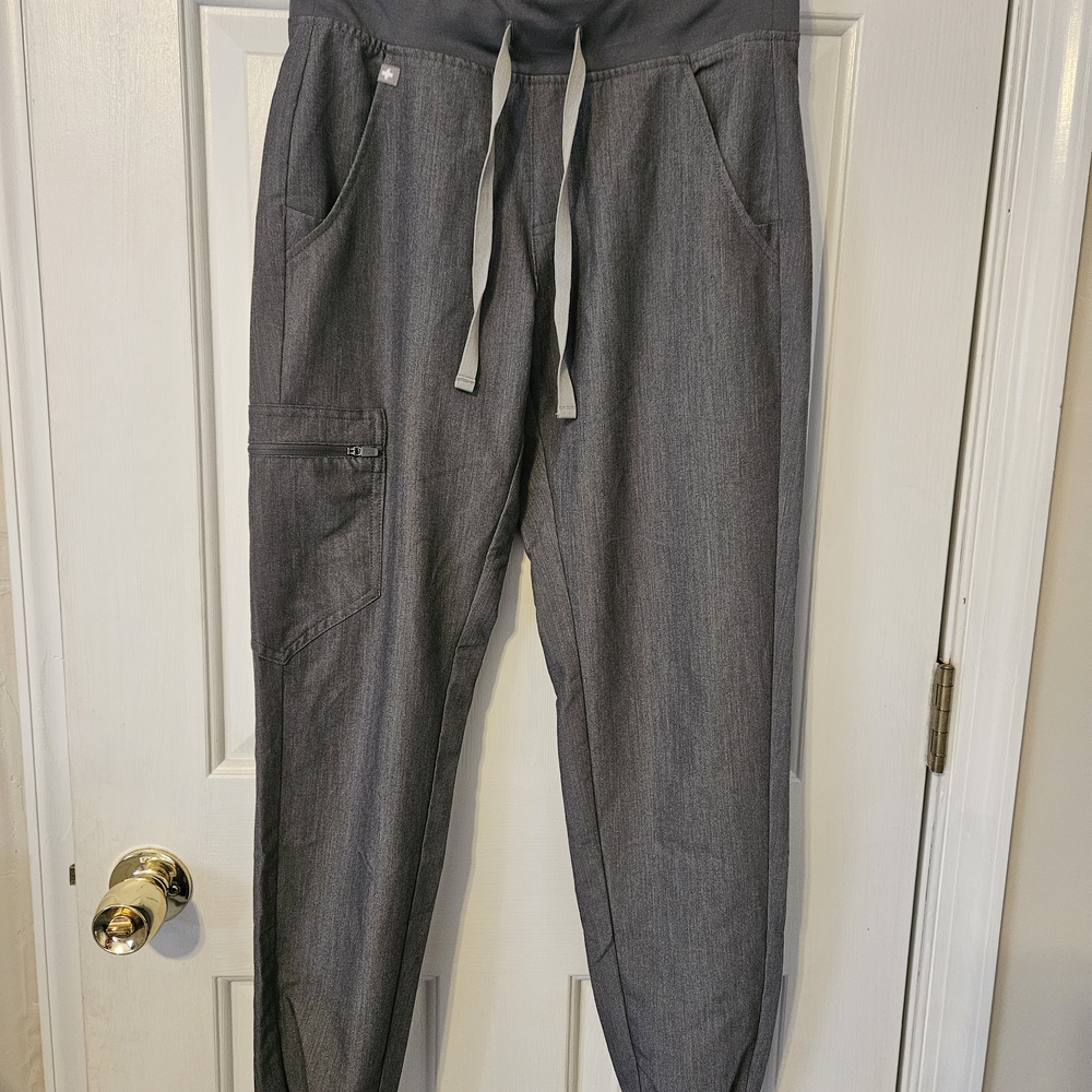 3/$18 Figs Technical Collection Gray Pants